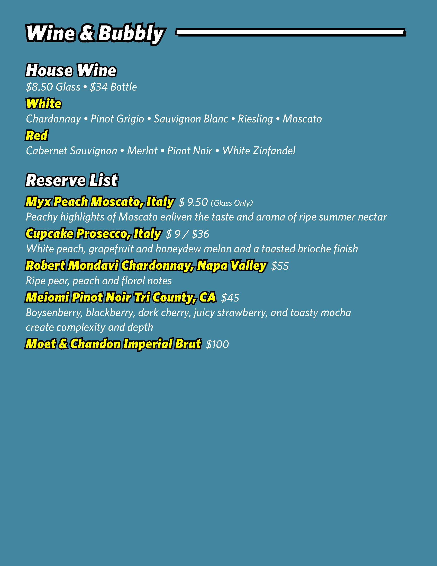 Food Drink Menu Columbus Funny Bone Comedy Club Restaurant